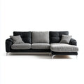 Canapé d'angle 3 places avec méridienne droite gris anthracite en polyester 280 x 165 x 90 cm