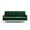 Canapé 3 places droit vert foncé 183 x 83 x 82 cm en velours côtelé polyester